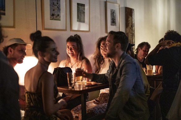 Patrons at Bitter Phew in Darlinghurst.