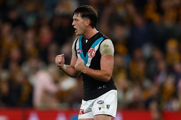 On the move: Port Adelaide star Zak Butters is hoping to confirm a shift to the Western Bulldogs.