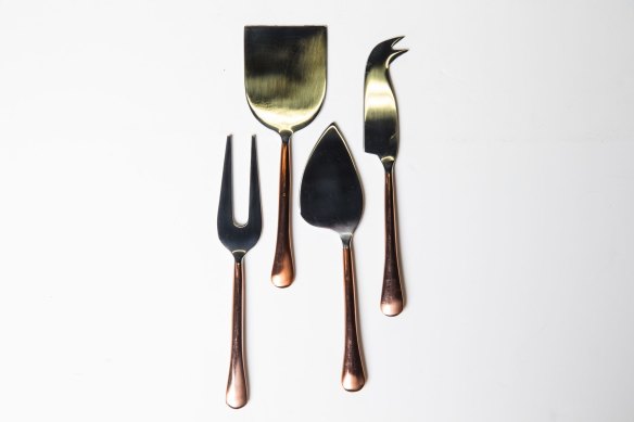 Fromage Favorites: From gooey and melty to hard and crumbly this copper knife set has serving options for every cheese. $50. twopairs.com.au