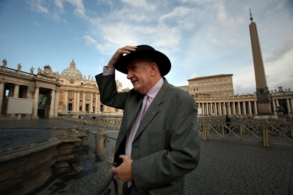 Ambassador to the Holy See, Tim Fischer, in St Peter's Square.