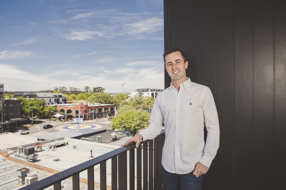 Real estate agent Adrian Stroh has recently bought a new apartment in Braddon.
