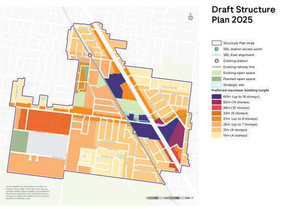 The precinct plan for Cheltenham.