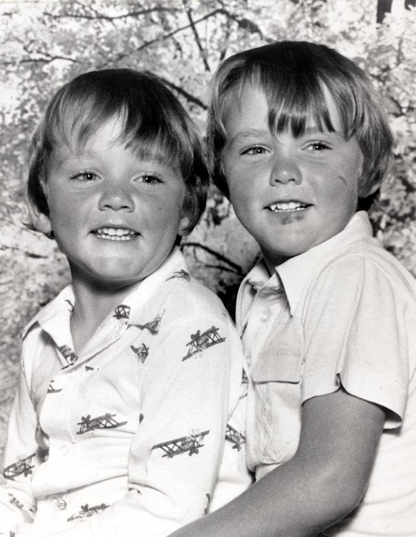 Craig (left) and Damien Godson, who were killed in the Ghost Train fire 9 June 1979. 