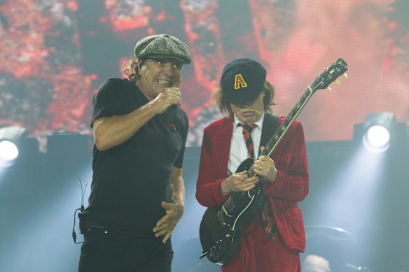 AC/DC kicking off their Rock or Bust tour at Sydney's ANZ Stadium. 