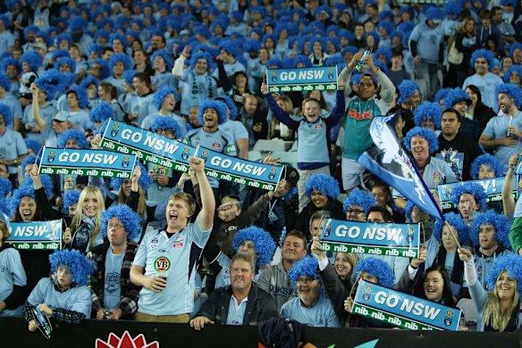Blues supporters before kickoff.