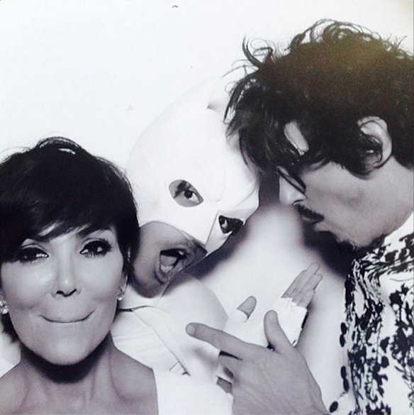 Jaden Smith dressed as the 'albino batman' at the reception.