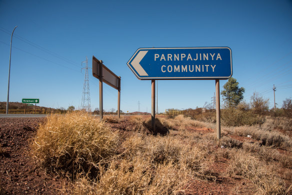 Despite being only two kilometres away from Newman, Parnpajinya is not serviced by the town's bin collection system. 