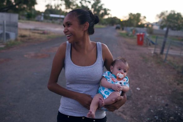 Felecia with her son Zade.