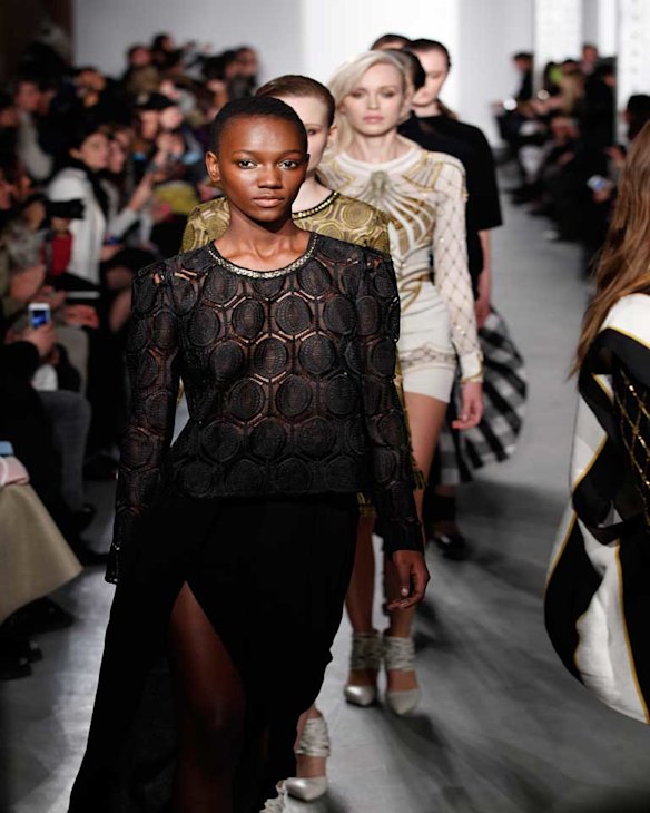 The finale of sass & bide's NYFW Fall 2014 show.