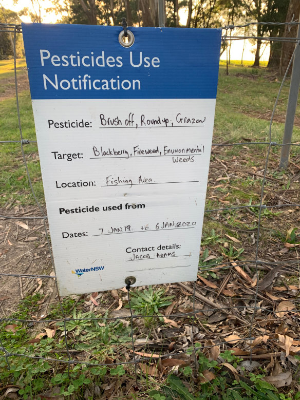 Roundup is among the chemicals being used by WaterNSW near the Fitzroy Falls in the Southern Highlands catchment area, south of Sydney.