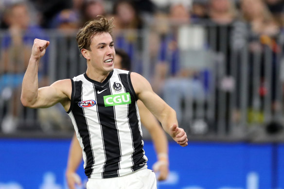 Callum Brown is one of four players delisted by the Magpies, including his brother Tyler. 