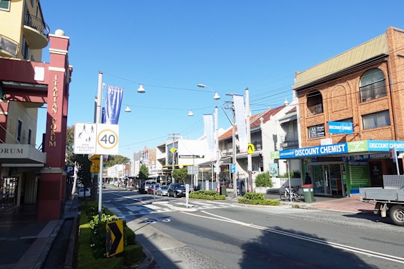 Norton Street at Leichhardt: before.
