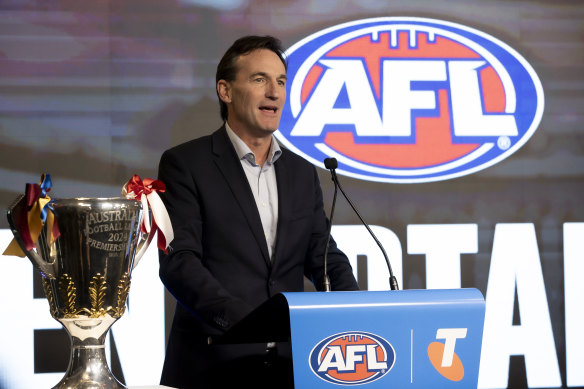 In discussions: AFL chief executive Andrew Dillon wants changes to the illicit drugs policy.