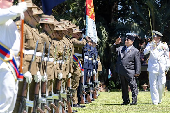 Indonesian President Prabowo Subianto at Admiralty House.