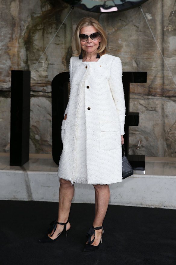 Carla Zampatti attends the Mercedes-Benz Presents Maticevski show at Mercedes-Benz Fashion Week Resort 17 Collections at The Cutaway, Barangaroo Reserve on May 15, 2016 in Sydney, Australia.