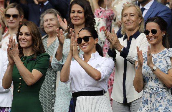 The Duchess of Cambridge, the Duchess of Sussex and Pippa Matthews at the tennis.