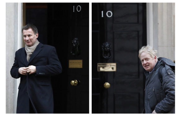 Leadership race: Boris Johnson and Jeremy Hunt.