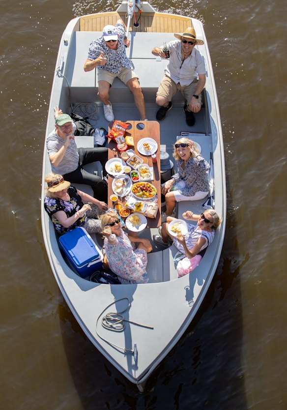 Cruising the Yarra River before the fireworks this evening. 