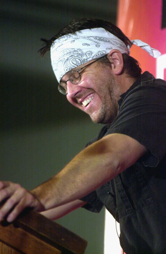Author David Foster Wallace at the New Yorker Magazine Festival in 2002.
