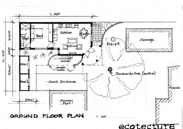 The ground floor plan. 