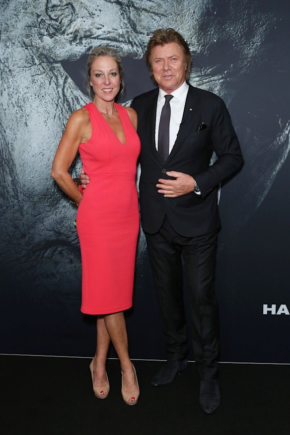 Richard Wilkins and partner Virginia Burmeister at the Halloween premiere.