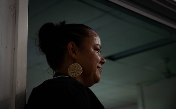 Mel Briggs a midwife at Waminda, an aboriginal maternity clinic, which supports indigenous women during their pregnancy and afterwards.