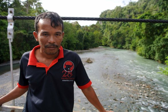 Ngalemi Sinuraya, leader of village at Batukatak, near Bukit Lawang, North Sumatra, the potential site of an eco-tourism venture.