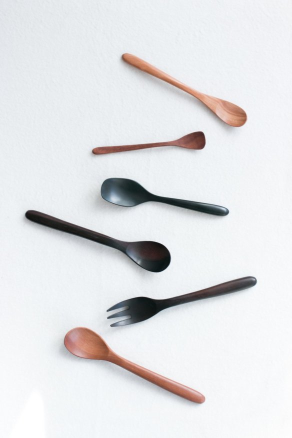 Wild Woods
Assorted Sandsmade Wooden Cutlery in Rosewood, Sapodilla, from $5.95/ piece, www.sandsmade.com
