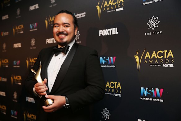 Chef Adam Liaw wins the AACTA Award for Best Lifestyle Television Program for Destination Flavour at the 6th AACTA Awards in Sydney, Australia.
