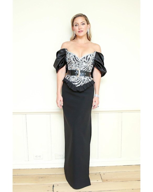 Kate Hudson wears Louis Vuitton and Bulgari jewels.