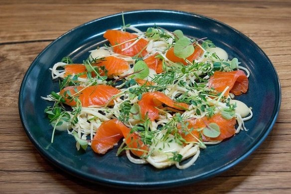 Trout with lemon at Hampton Wine Co.