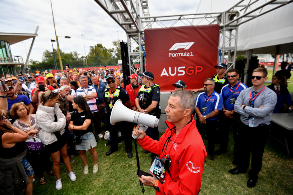 After Professor Sutton issued his advice, race organisers cancelled the Australian Grand Prix.