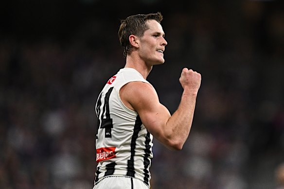 Important piece: Ned Long has forged a regular senior berth with the Magpies.