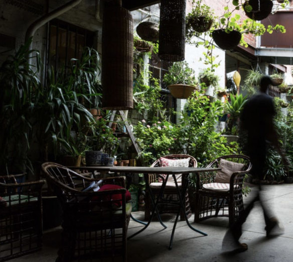 The container garden at Bakehouse Studios