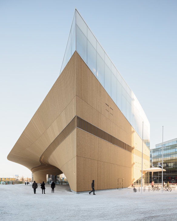 The city’s minimalist Nordic design flair on show at the Helsinki Central Library.