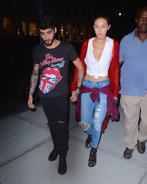 Zayn Malik and Gigi Hadid unable to contain their excitement on a date during New York Fashion Week.