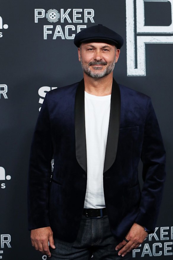 Steve Bastoni attends the Australian premiere of Poker Face at Hoyts Entertainment Quarter, Sydney.