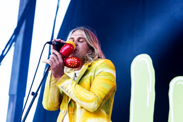 The Babe Rainbow perform on The Very West Stage.