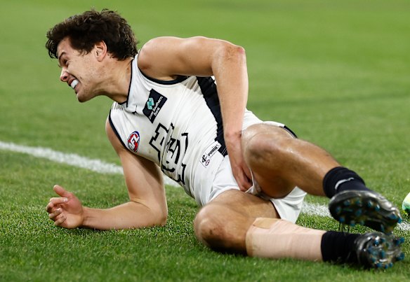 In doubt: Jack Silvagni is nursing a groin issue.