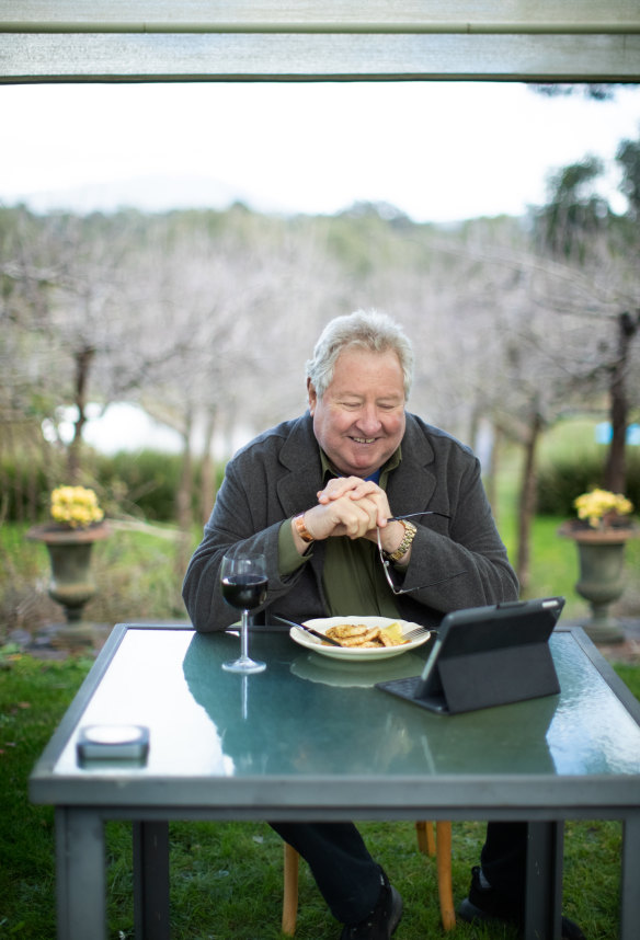John Wood at his home in the Yarra Valley.