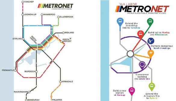 The Metronet visions from 2013 (left) and 2017 (right).