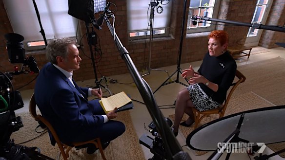 Pauline Hanson Spotlight episode is on Channel 7. 