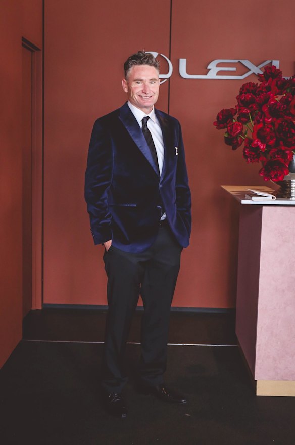 Dave Hughes in the Lexus Design Pavilion at Flemington's birdcage at Melbourne Cup Carnival.