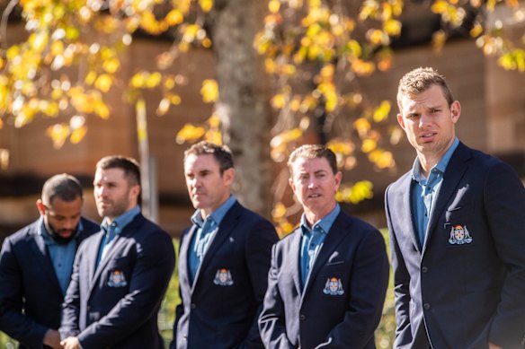 The NSW Blues team formed a Guard of Honour.