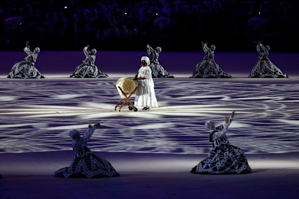 Dancers perform at the 'Lace Making' segment during the Closing Ceremony on Day 16 of the Rio 2016 Olympic Games.