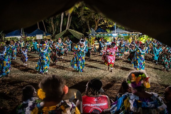Traditional Meriam dancing.