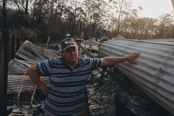 Marty Allaway's Conjola Park home was destroyed by the NYE Bushfires. His home was built only three years ago. 