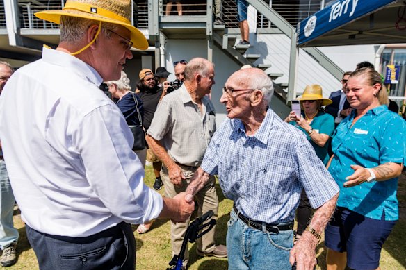 Local input: Meeting a constituent at Bribie Island at a breakfast in December. 
