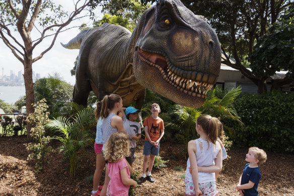 A Tyrannosaurus rex is one of animatronic dinosaurs that will be displayed at Taronga Zoo as part of its Rise of the Tarongasaurs.