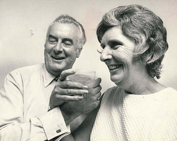 Mr and Mrs Gough Whitlam, wife Margaret. Dec 1972.